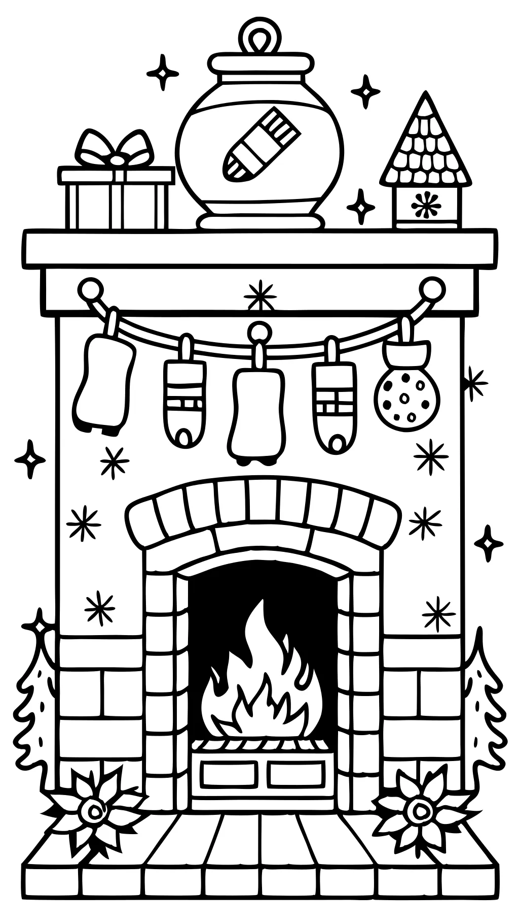 fireplace color page